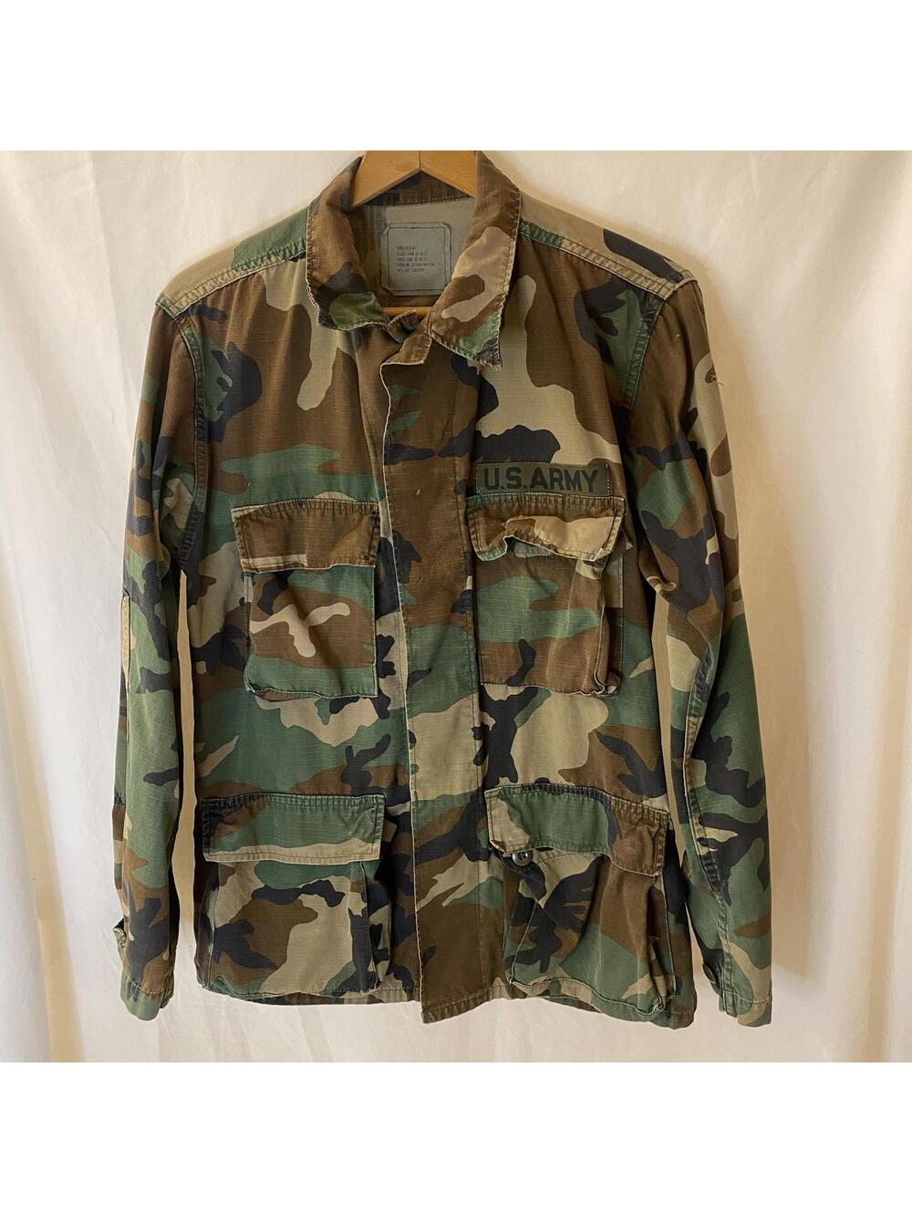 Vintage US Army Camo Woodland Size Small Battle Dress Uniform (BDU) Jacket